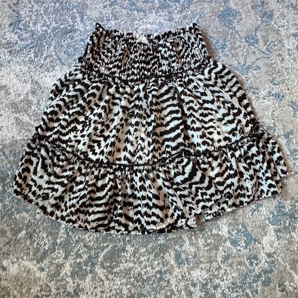 altar’d state ruffle mini skirt – animal print – size s - Picture 1 of 2